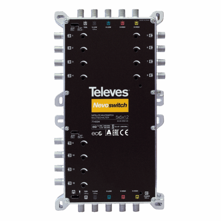 Televes 5x12 Multiswitch-SAT and Terr Active 714504