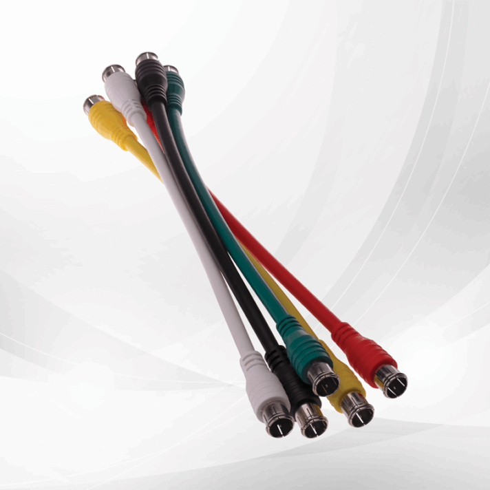 Triax 5xColoured Leads 305309 Pack of 5