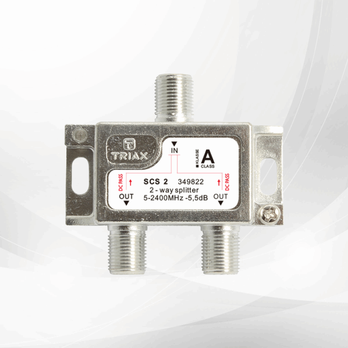 Triax 2 Way DC PassSplitter 5-2400Mhz 349822