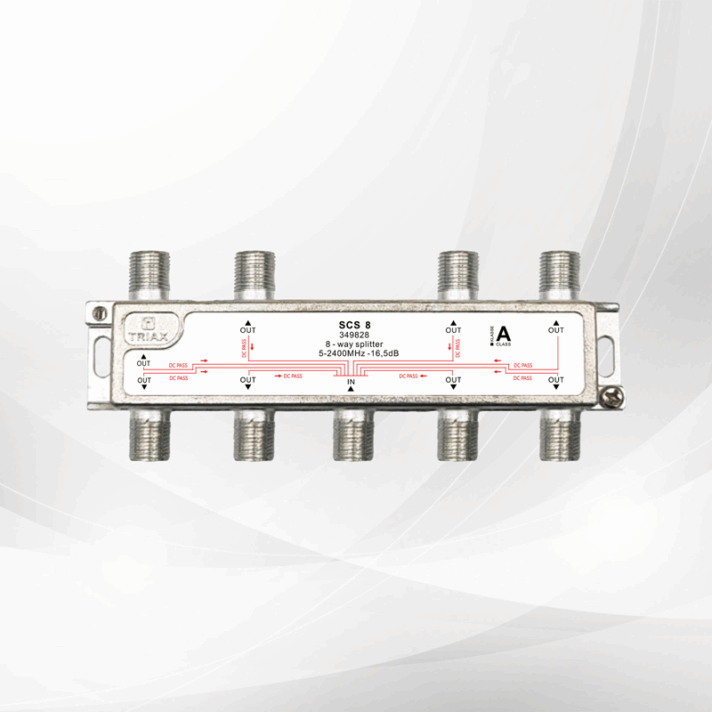 Triax 8 Way DC PassSplitter 5-2400Mhz 349828